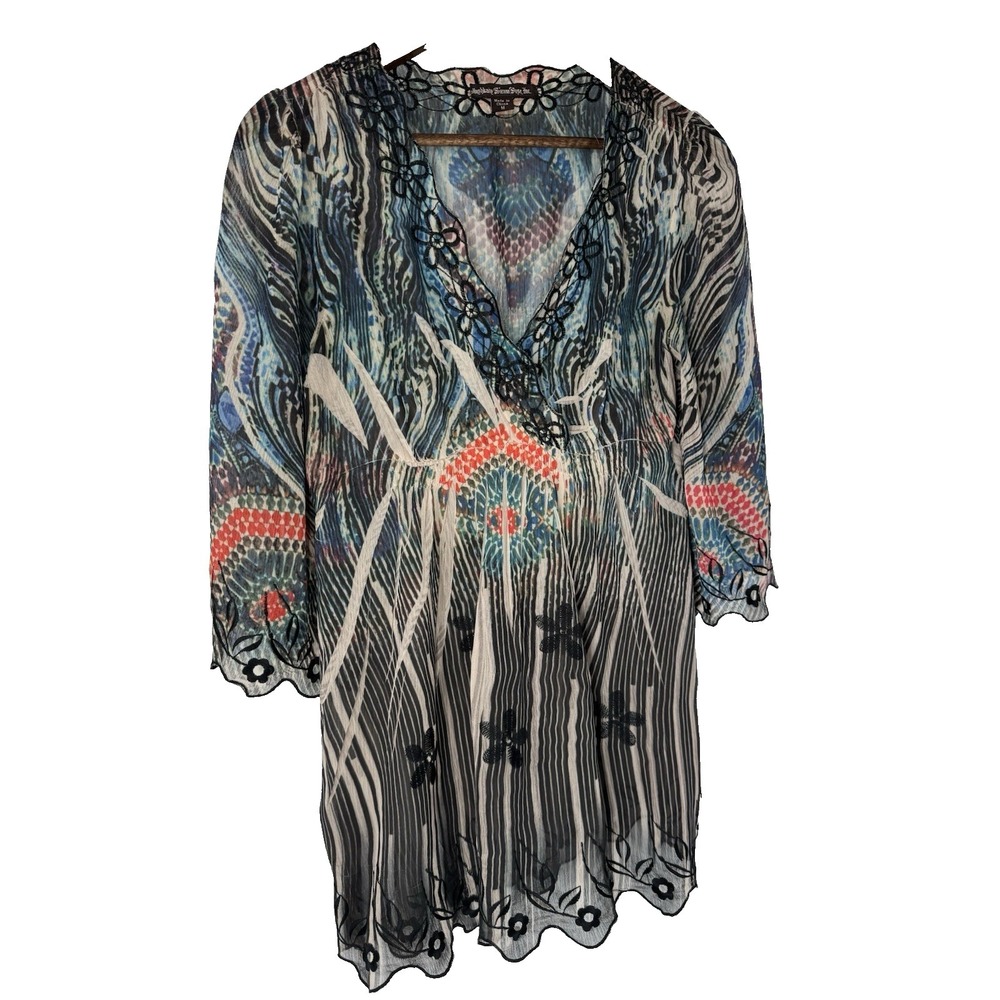 Mushka by Sienna Rose Y2K artsy boho festival sheer embroidered M fairy